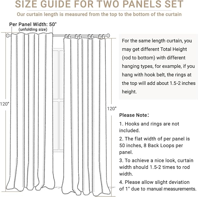 100% Blackout Shield Linen Blackout Curtains