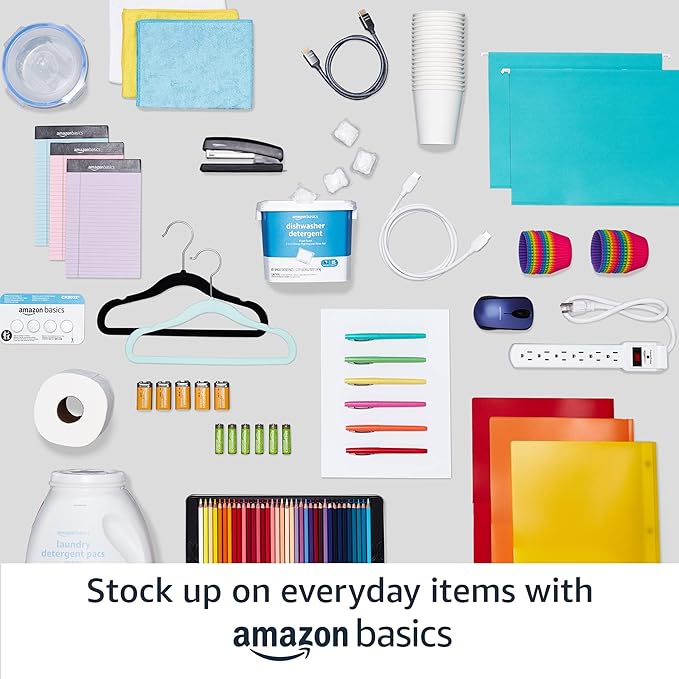 Amazon Basics 6 Cube Wire Grid Storage Organizer, Stackable Storage Cubes