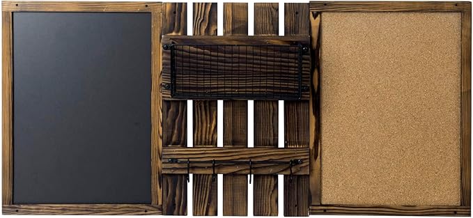 MyGift 3 Panel Wall Mounted Entryway Bulletin Board Combo Set