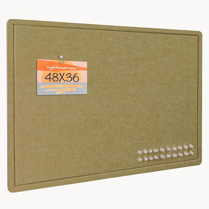 Bulletin Board, 24 x 18 inches Felt Board Decorative Pin Board, Cork Board