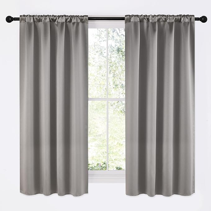 NICETOWN Room Darkening Cafe Satin Curtains