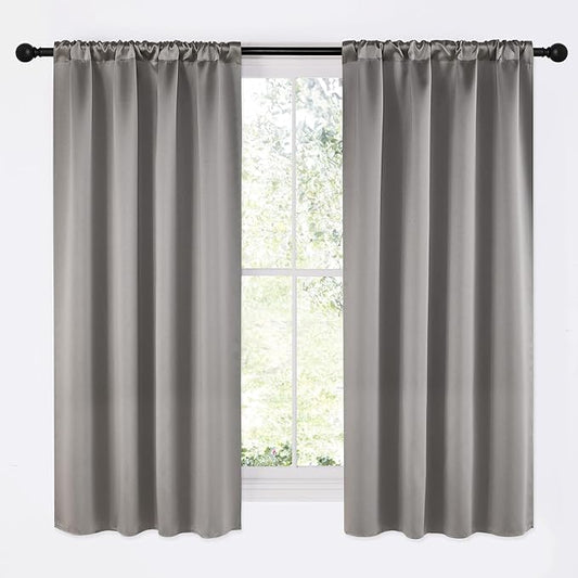 NICETOWN Room Darkening Cafe Satin Curtains
