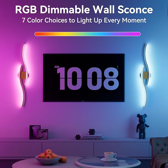 hunhun Battery Operated Wall Sconces Set of Two, Wireless Wall Sconce