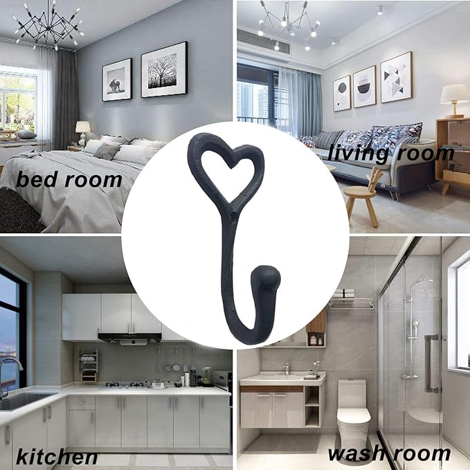 Decorative Wall Hooks Coat Towel Hook, Bath Kitchen Garage Hanging Scarf Cap