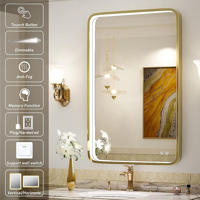 36x24 Inch LED Bathroom Mirror