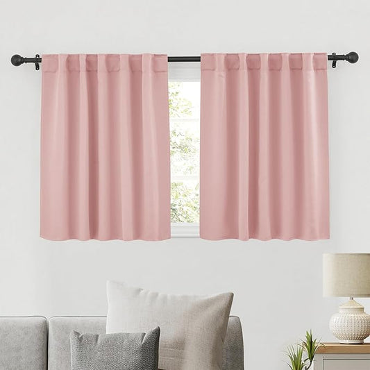 RYB HOME Blackout Curtains for Bedroom, Small Windows Shades Thermal Insulating