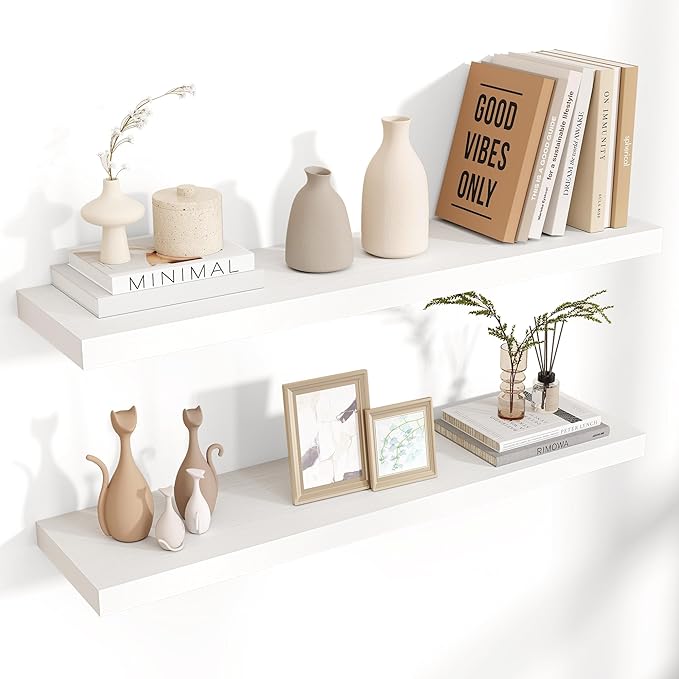 Venusmiles Floating Shelves for Wall 36 inch Long, Engineered Wood Wall Shelves