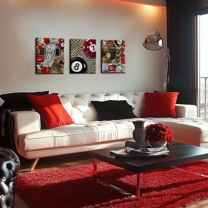 Trendy Leopard Cheetah Wall Art Set of 3