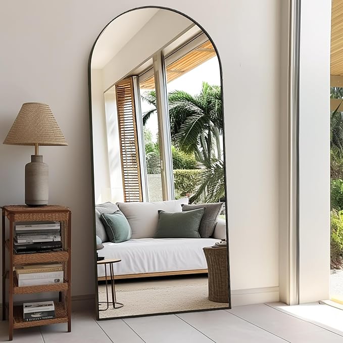Rowjut Floor Full Length Mirror, Arched Mirrors Full Length 71"x30"