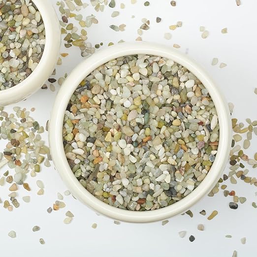 10lbs Natural Gravel Pebbles for Succulents and Cacti, 1/5 Inch Decorative River Stones – Perfect for Vases, Aquariums, Terrariums, and Outdoor Gardening, Mixed Colors (Jade, 10 Pounds)