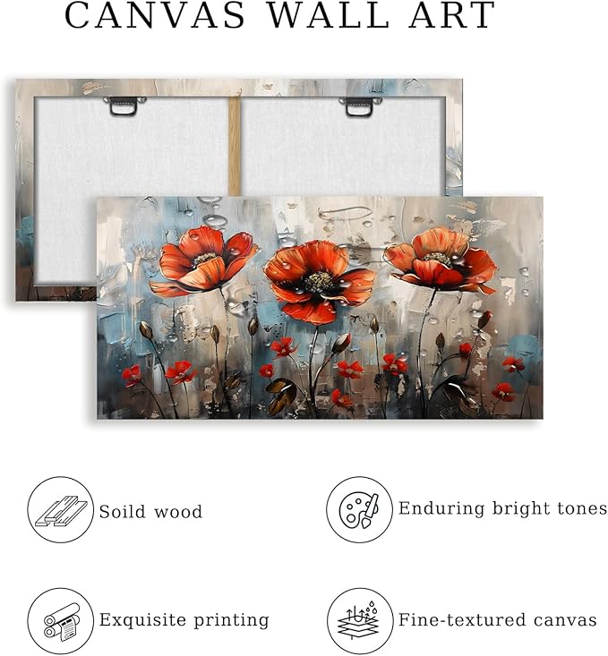 SERIMINO Large Wall Art for Living Room, Nature Floral Botanical Canvas Prints