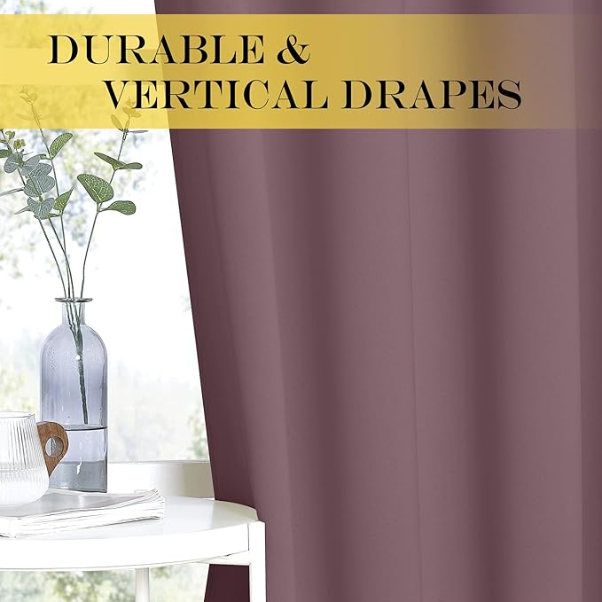 NICETOWN Sliding Door Curtains 95 inches Long