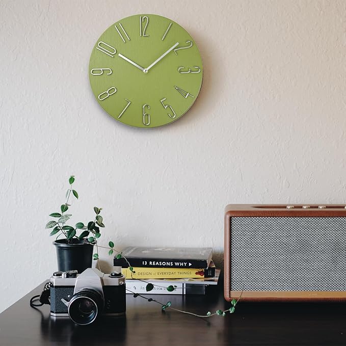 Wall Clock, Silent Clock, Wall Clocks Battery Operated， 12 inch Modern Wall