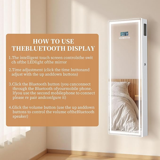 LED Mirror Jewelry Cabinet