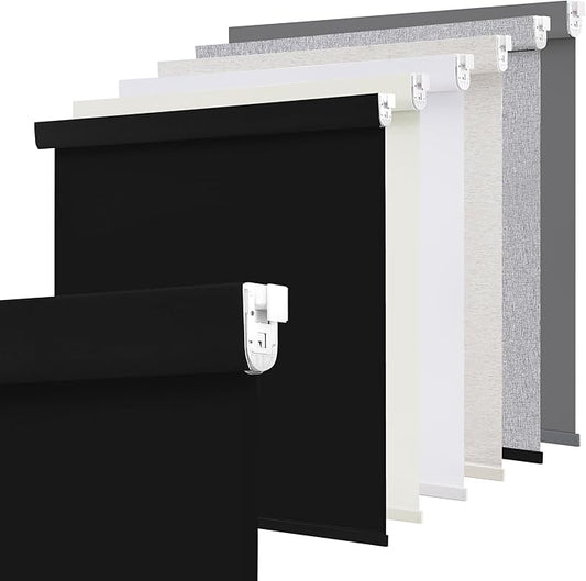 SUNOFF No Drill Tools Cordless Blackout Roller Shades Blinds