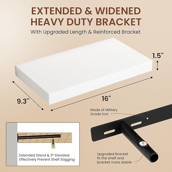 Dreamland 16 Inches Floating Shelves