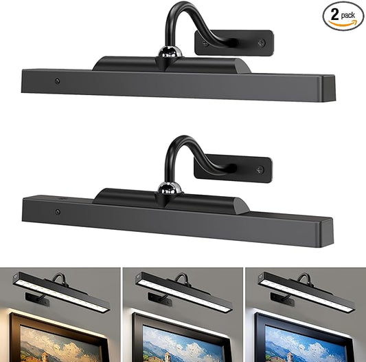 Wireless Picture Lights 12", 4400mAh Battery Powered Cordless Wall Lights