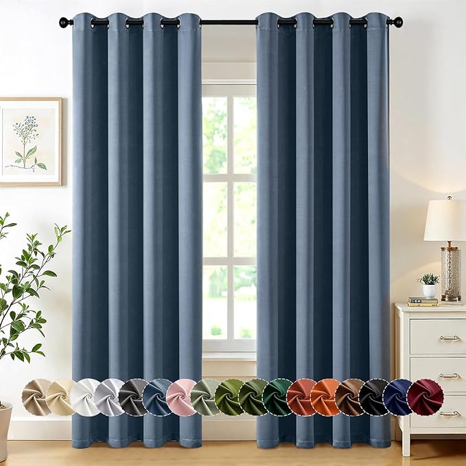 MIULEE Blackout Curtains for Bedroom Living Room 2 Panels, Thermal Insulated