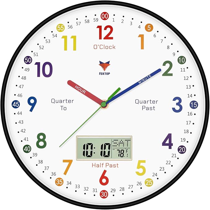Foxtop Digital and Analog Learning Clock