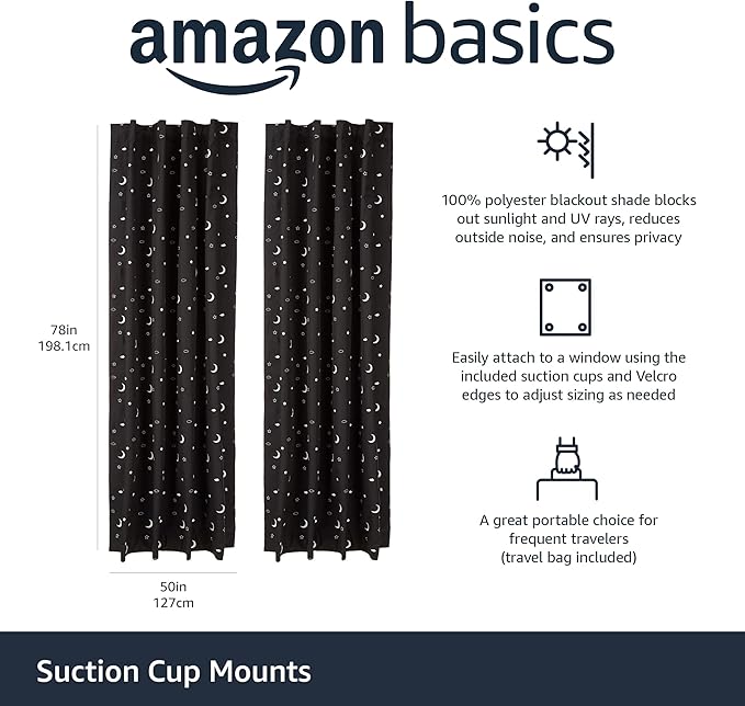 Amazon Basics Portable Blackout Curtain Shade