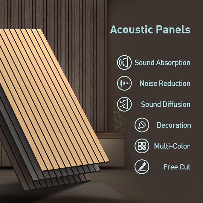 6 Pack Acoustic Wall Panels, 47.2" X 23.6" Sound Absorbing Panels, Decorative