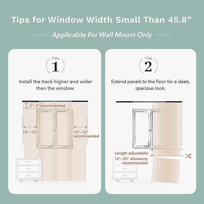 GoDear Design Adjustable Sliding Panel Track Blinds, Vertical Blinds, Room