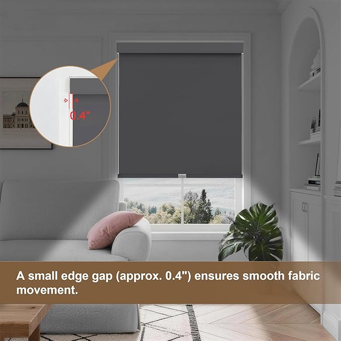 SUNOFF No Drill Tools Cordless Blackout Roller Shades Blinds