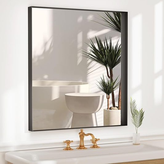 36”x 28” Black Bathroom Mirrors