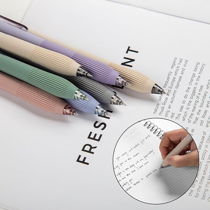 Linbsunne Gel Pens Black Ink Pens for Office 0.5mm Fine Point Pens Smooth Writing Retractable Work Pen (18-count)
