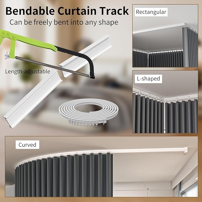 Room Divider Blackout Curtains Extra Wide Ceiling Mounted Curtains Track Sets