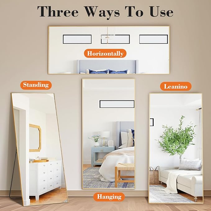 DUMOS Full Length Mirror 26"x 68"
