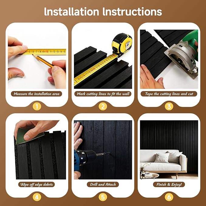 Acoustic Panels 4 Pack Self-Adhesive Upgrade, 23.62"X23.62" Sound Proof Wall