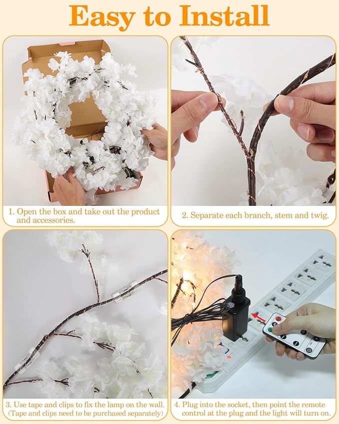GOESWELL Cherry Blossom Tree Lights