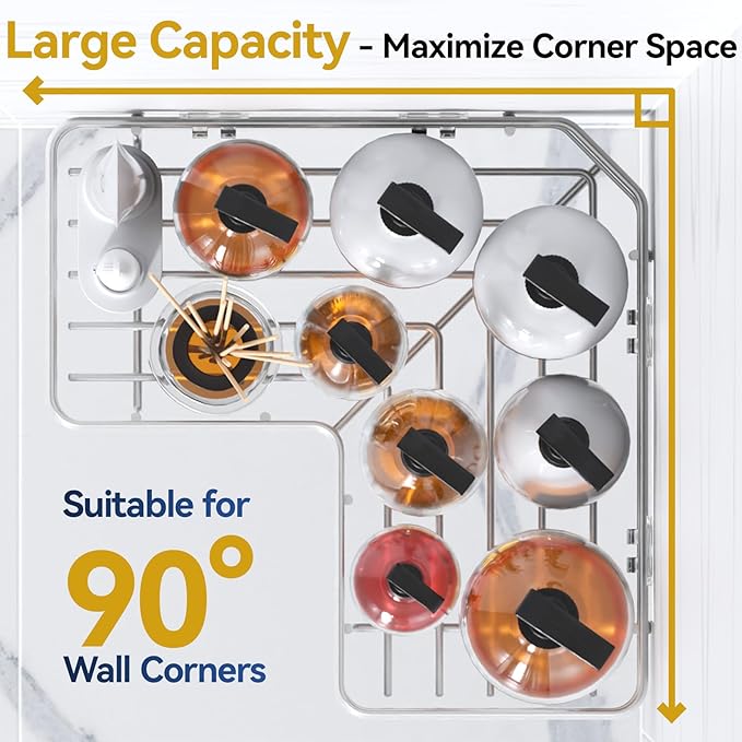 YASONIC Corner Shower Caddy Organizer, Large Capacity Shower Storage Rack