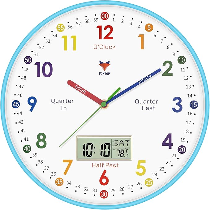 Foxtop Digital and Analog Learning Clock