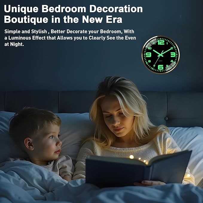 12-inch wall clock, battery powered,