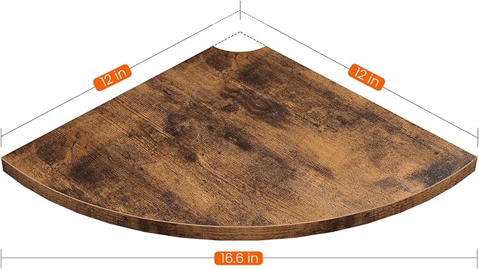 Homode Corner Wall Shelf, 12 Inch Wide Round Corner Floating Shelves
