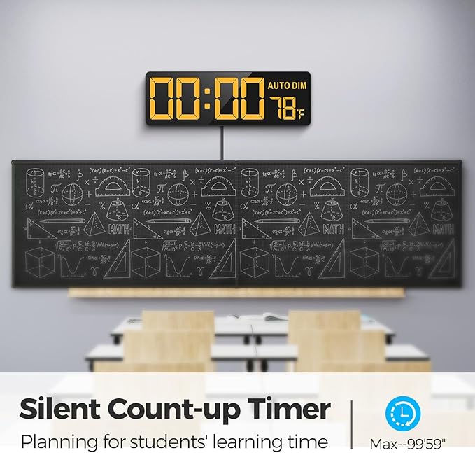 REACHER 16.5" Large Digital Wall Timer Clock