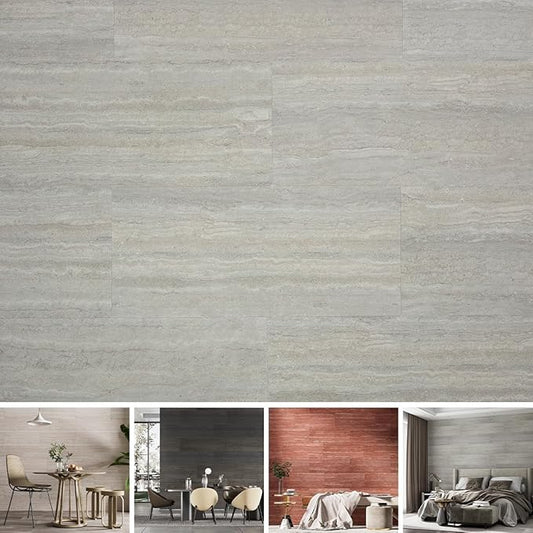 SINGULARWOOD 15pcs/26.46 sq ft Soft Stone Wall Tiles, Flexible Travertine Rock