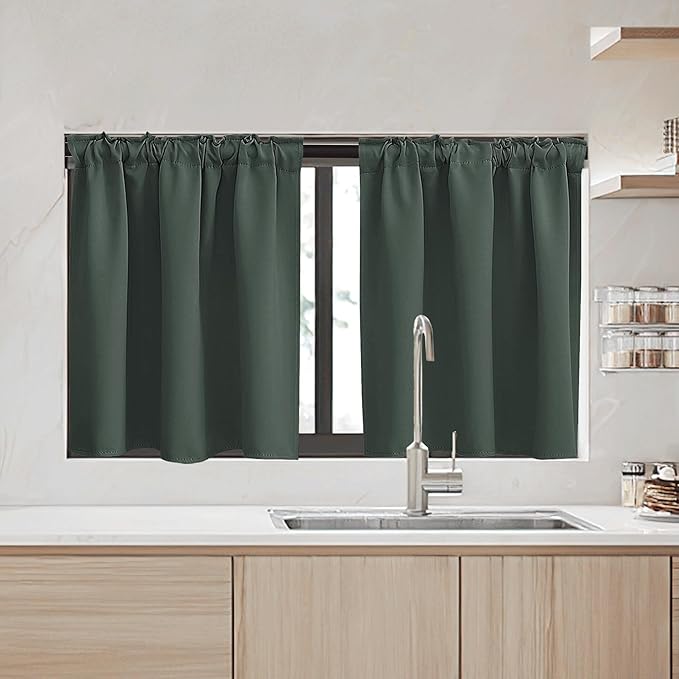 RYB HOME Kitchen Window Curtains Over Sink