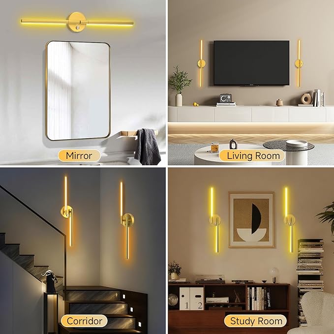 Wall Sconces with Remote, Rechargeable Battery Operated, Wireless Magnetic Wall