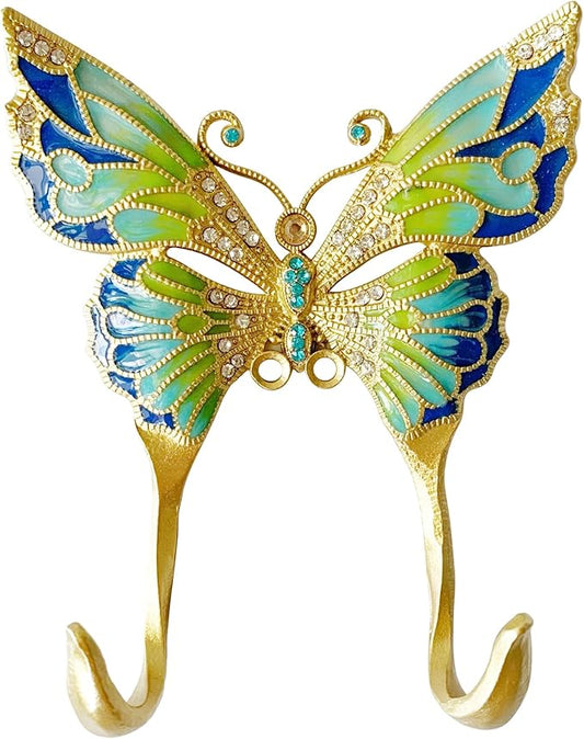 Vintage Butterfly Shaped Decorative Wall Hook Rack Hanger