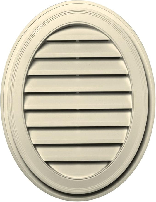 Builders Edge 120042127020 21" x 27" Oval Vent 020, Heritage Cream