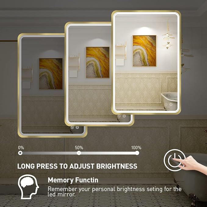 36x24 Inch LED Bathroom Mirror