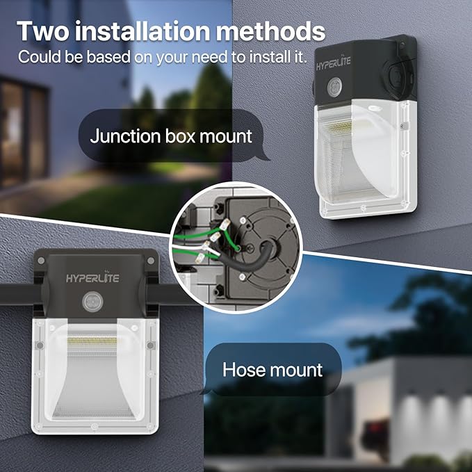 HYPERLITE LED Wall Pack 30W: 3600lm 5000K Daylight 120Vac LED Porch Lights