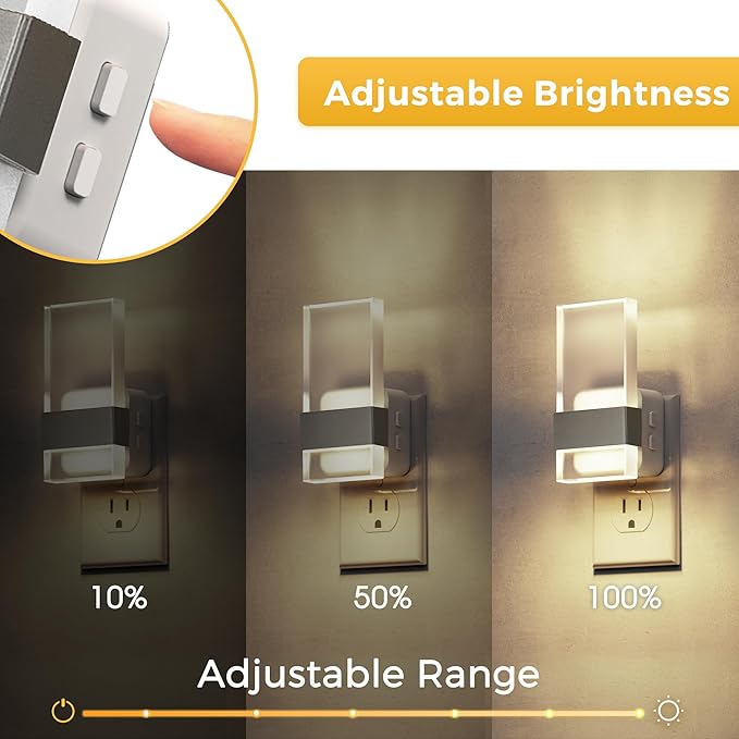 L LOHAS LED Night Light, 2 Pack Adjustable Color Temperature Night Lights Plug