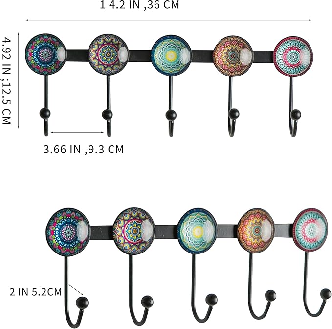 Boho Coat Rack Wall Mounted