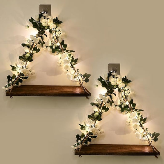 JOPSTDI Floating Shelves for Wall, Plant Wall Decor, Hanging Shelf, Cottage