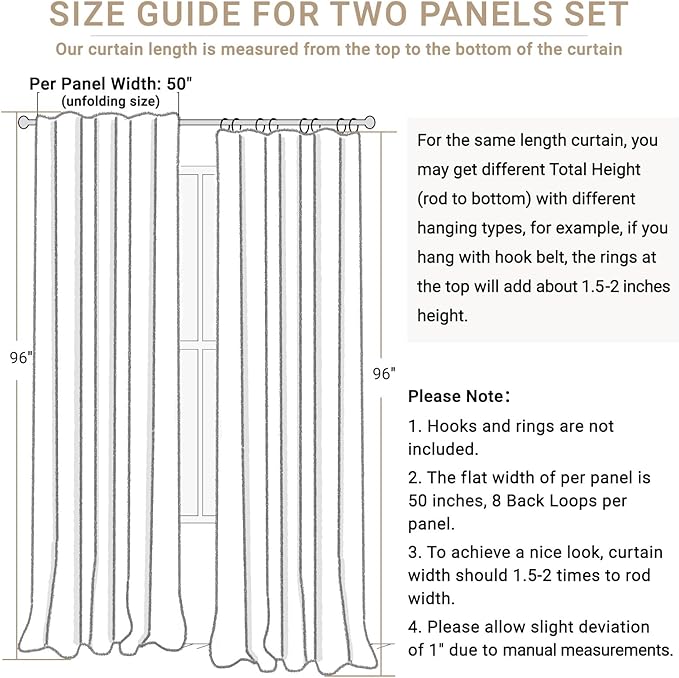 100% Blackout Shield Linen Blackout Curtains