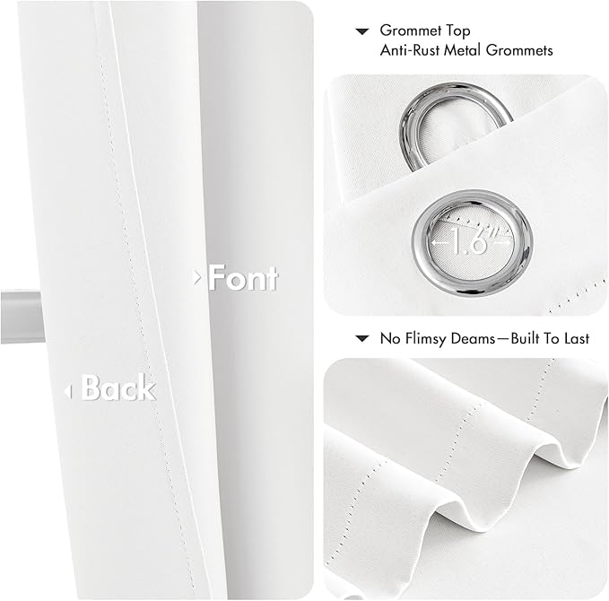 MIULEE Blackout Curtains for Bedroom Living Room 2 Panels, Thermal Insulated
